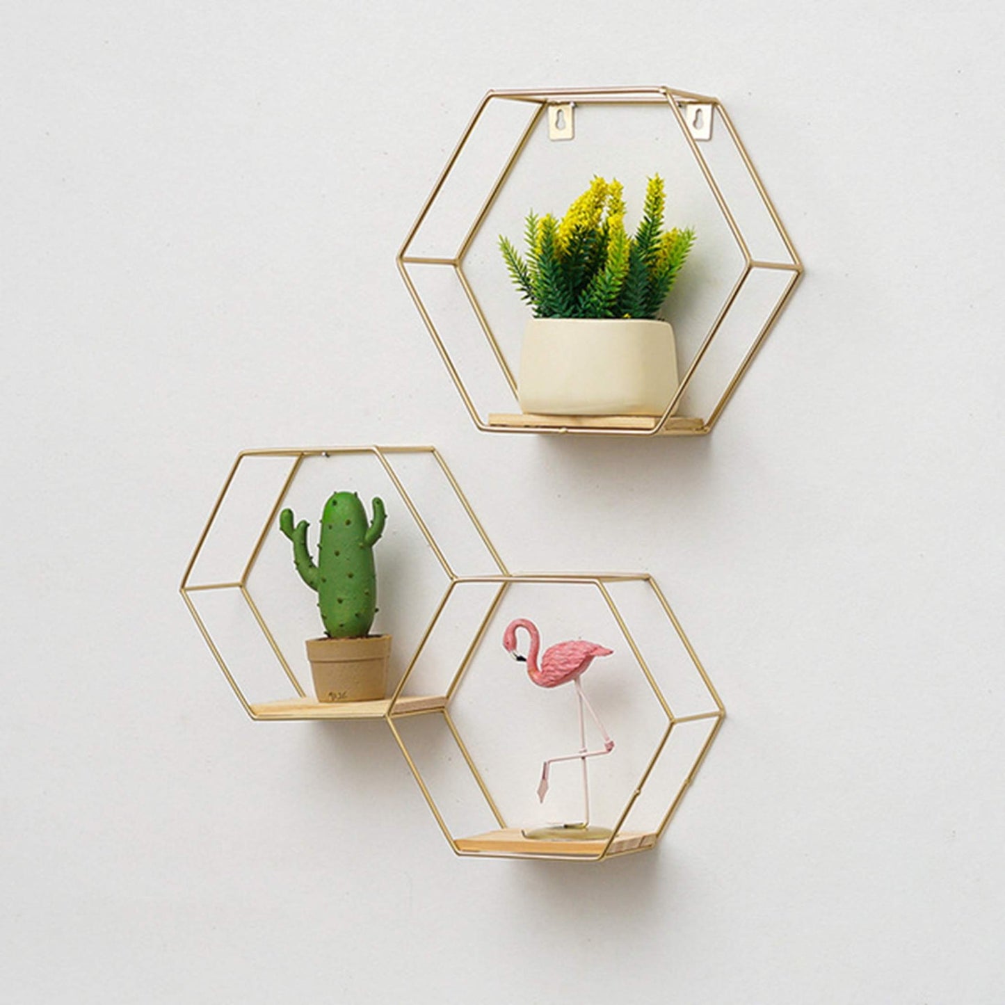 hex wall shelves