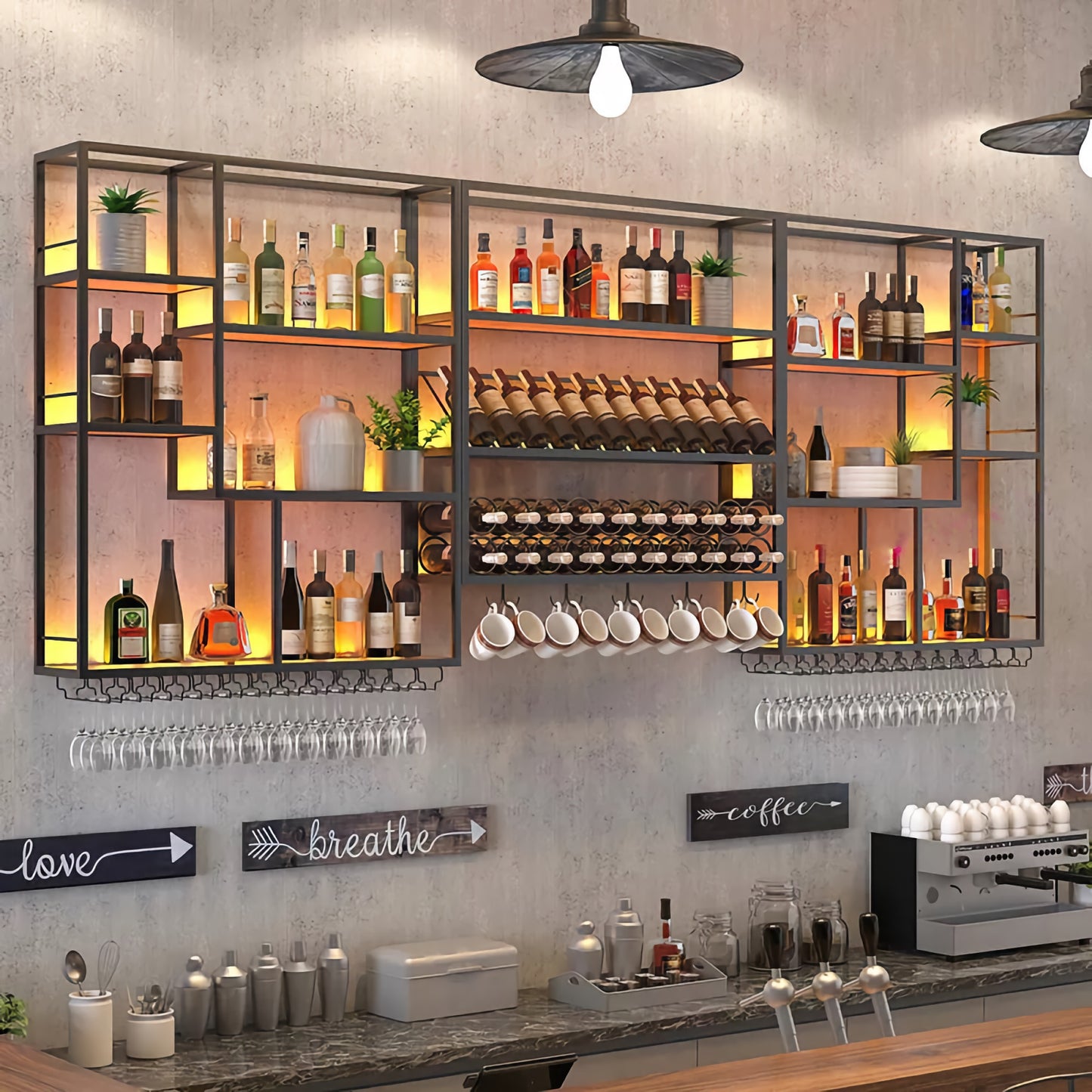 Ranchero XL Wall-Mounted Bar Wine Rack