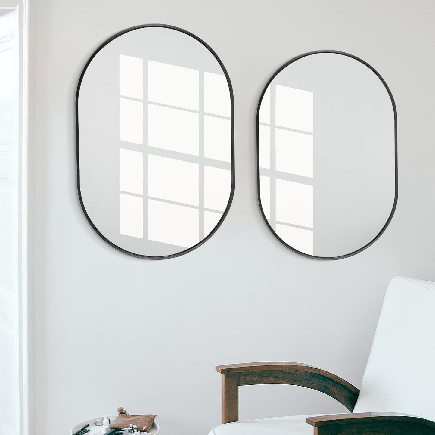 Classic Oval Metallic Mirror