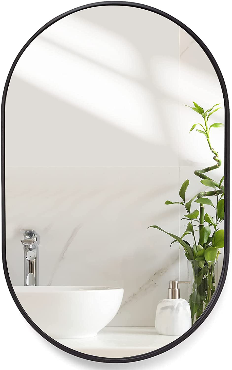 Classic Oval Metallic Mirror