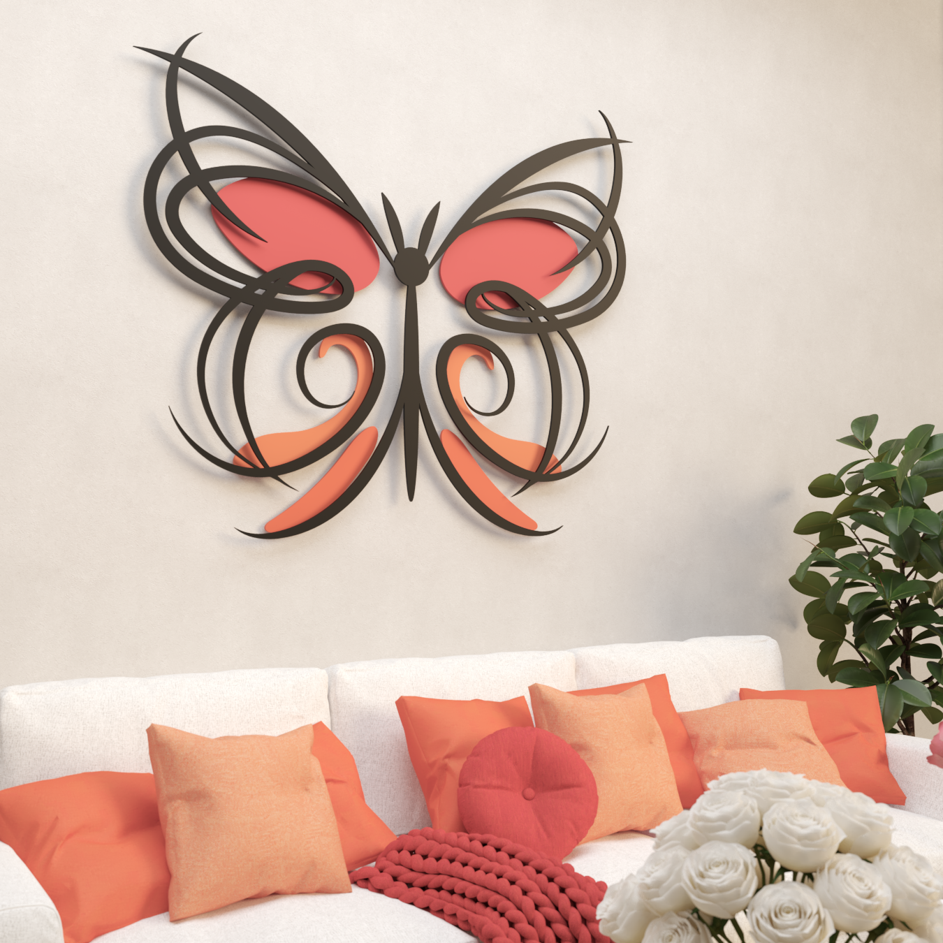Maxbell 2Pcs/ Set Metal Butterfly Wall Art Hanging Decor for Garden Yard  Green+Red at Rs 3123.99, बटरफ्लाई वाल हैंगिंग - Aladdin Shoppers, New  Delhi